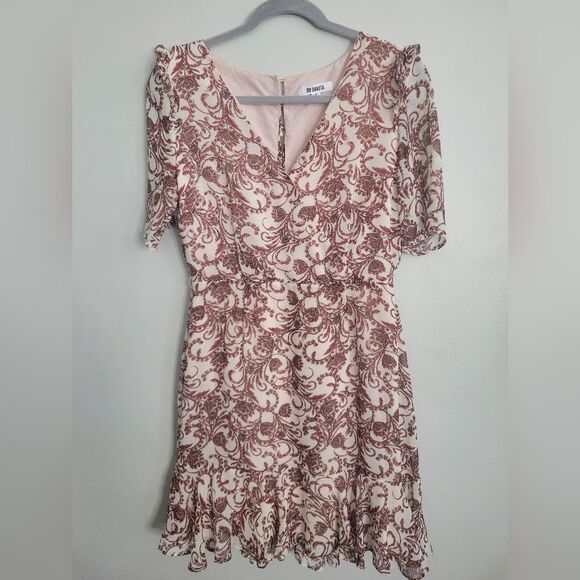 BB Dakota Twirl Win Faux Wrap Ruffle Hem Size 6 - Picture 2 of 13